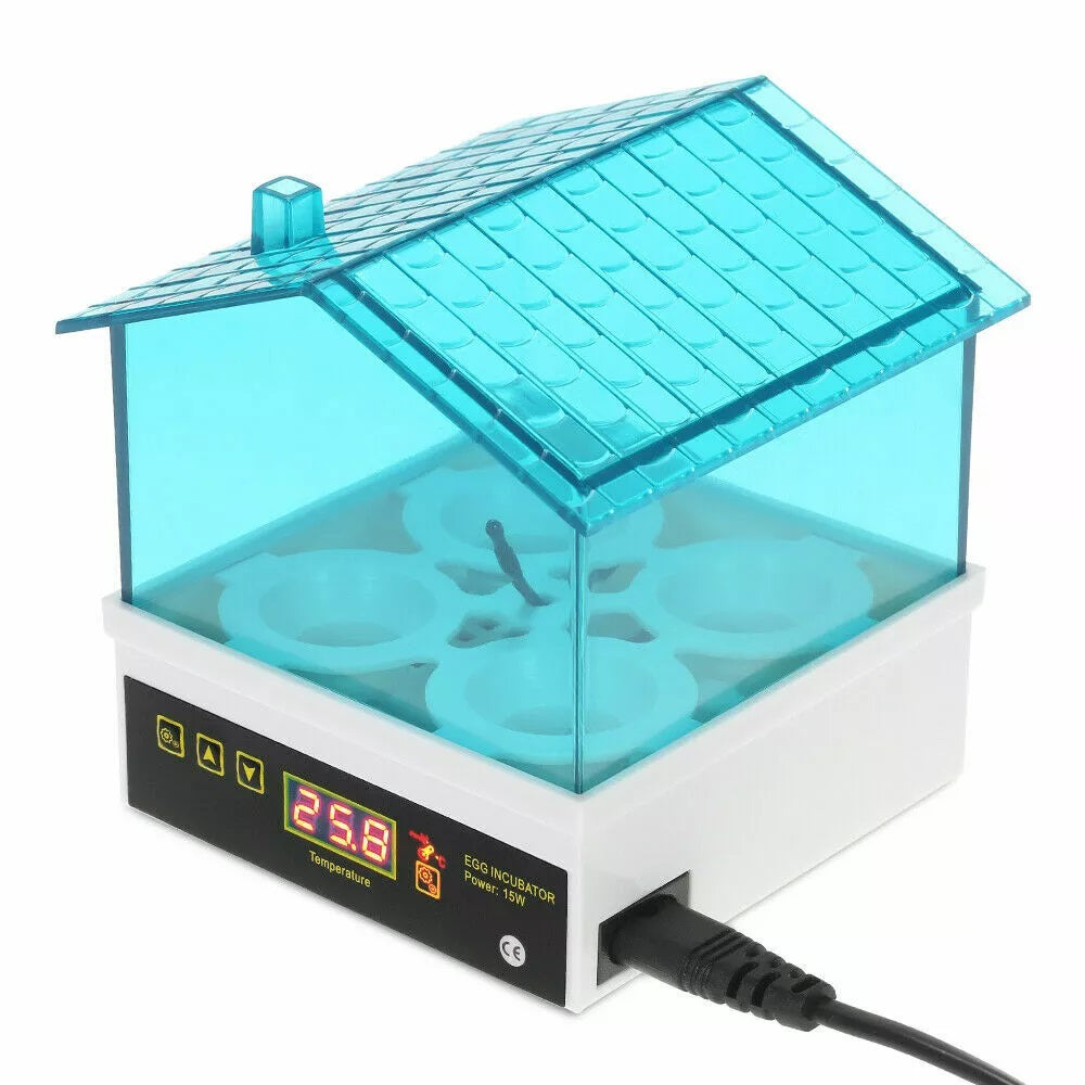 4 Eggs Mini Egg Incubator Digital LED Chicken Duck Poultry AU Standard
