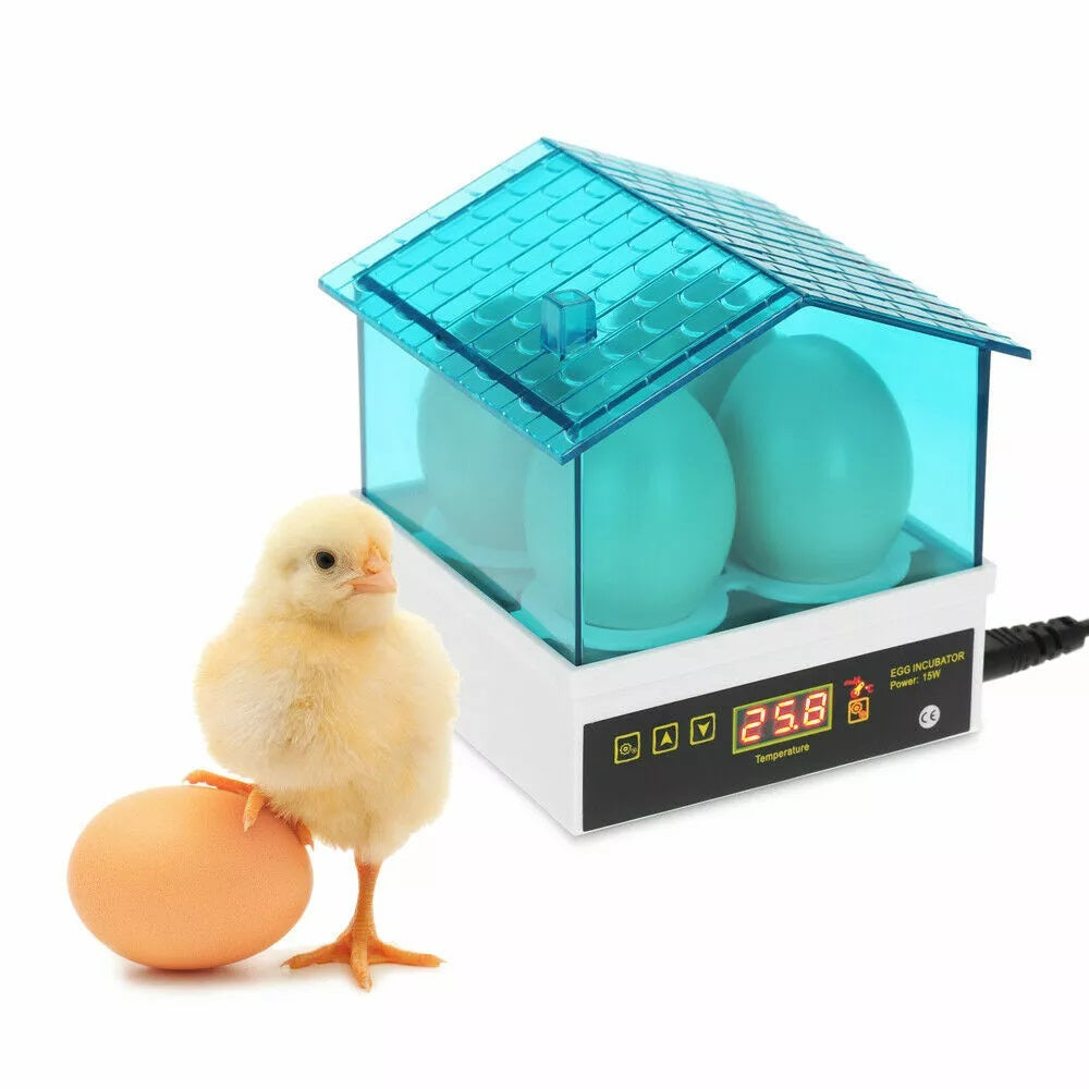4 Eggs Mini Egg Incubator Digital LED Chicken Duck Poultry AU Standard
