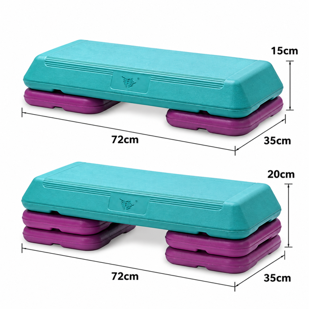 72cm Aerobic Step Exercise Stepper Gym Riser Workout Fitness Cardio Bench Block
