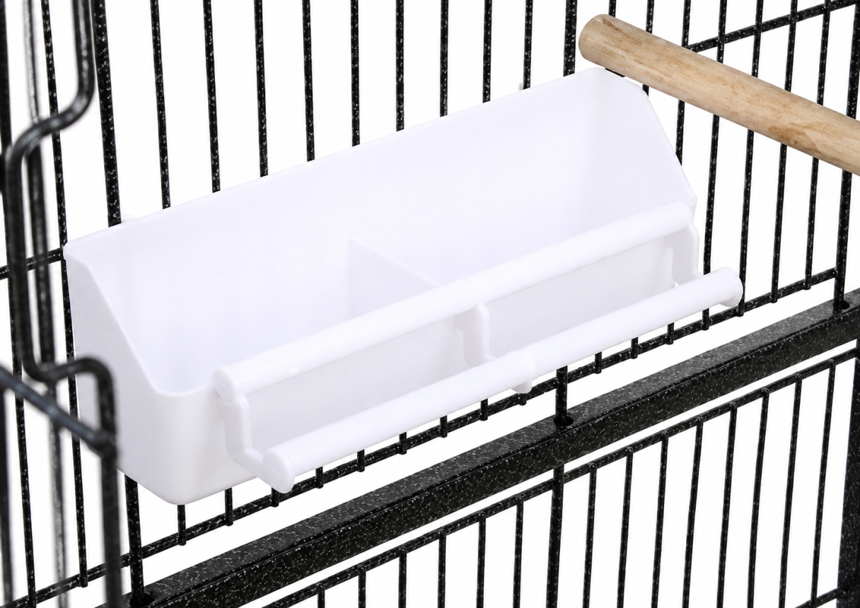 XXL Bird Cage Cockatiel Parrot Aviary Pet Stand-alone Budgie Perch Wheels 132CM