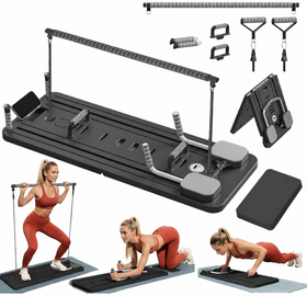 Pilates Reformer Board Machine Yoga bar Foldable 7in1 Home Gym Fitness Exercise