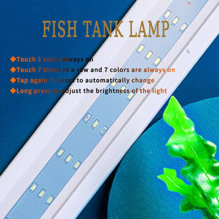 Aquarium Fish Tank LED Light Silent LCD Display Complete Set 44L