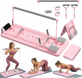 Pilates Reformer Board Machine Yoga bar Foldable 7in1 Home Gym Fitness Exercise