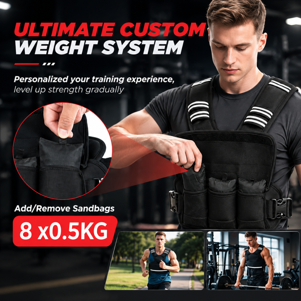 Weighted Vests 5-9KG Adjustable Home Strength Training Exercise Gym Running