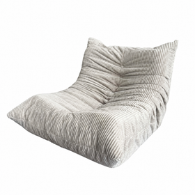 Single Bean Bag Chair Togo Style Lazy Sofa Foam Recliner Caterpillar Couch