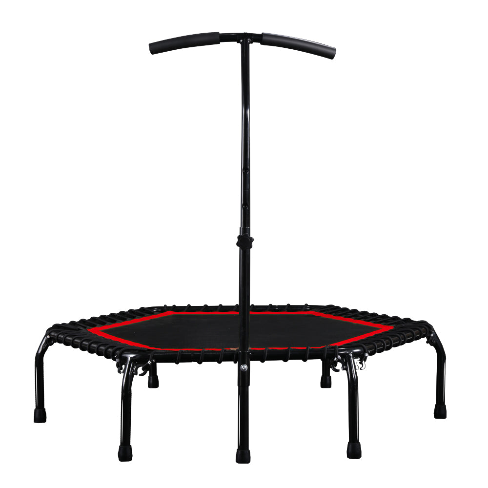 45" Professional Fitness Trampoline Gym Cardio Home Exercise Handrail Rebounder Red Color