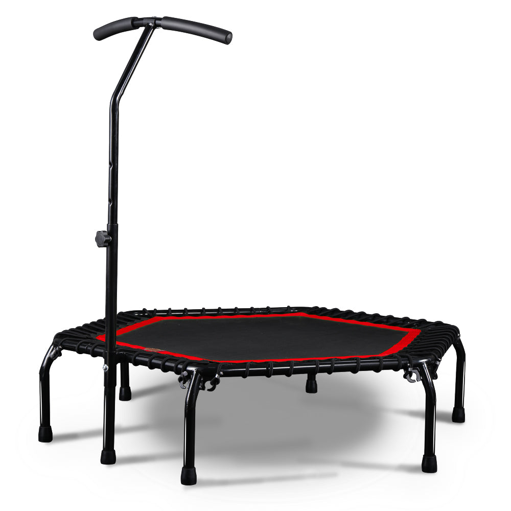 45" Professional Fitness Trampoline Gym Cardio Home Exercise Handrail Rebounder Red Color