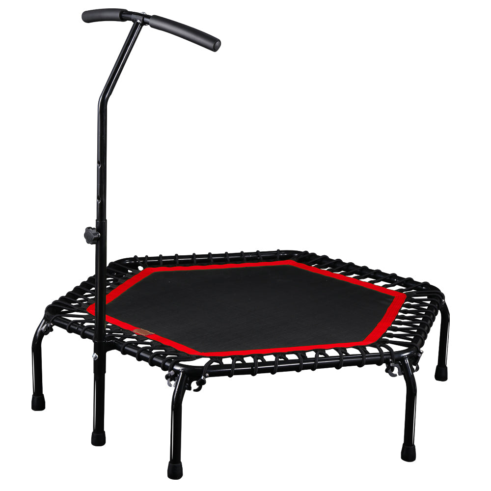 45" Professional Fitness Trampoline Gym Cardio Home Exercise Handrail Rebounder Red Color