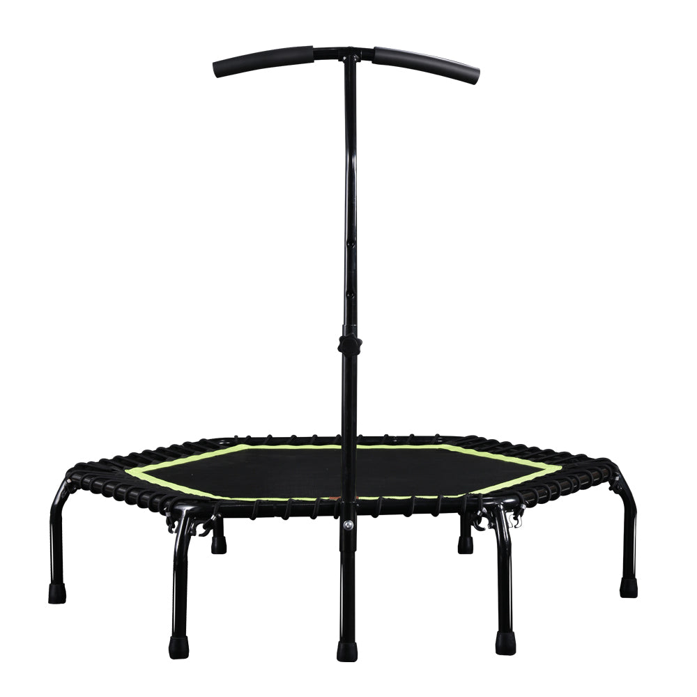 45" Professional Fitness Trampoline Gym Cardio Home Exercise Handrail Rebounder Green Color