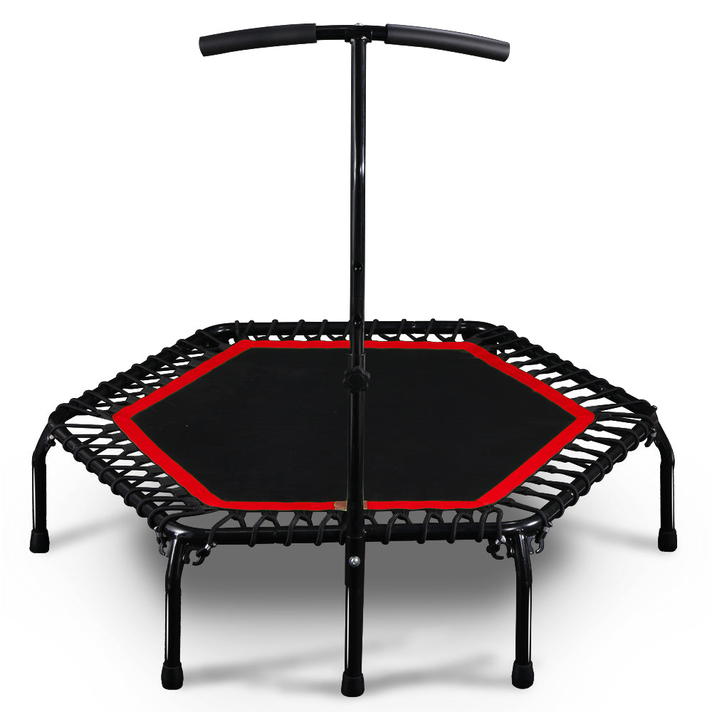 45" Professional Fitness Trampoline Gym Cardio Home Exercise Handrail Rebounder Red Color