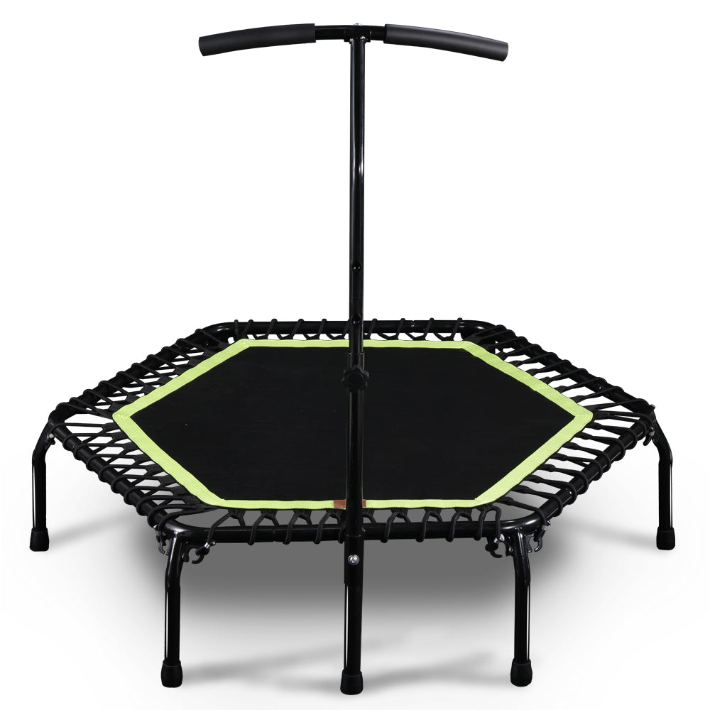 45" Professional Fitness Trampoline Gym Cardio Home Exercise Handrail Rebounder Green Color