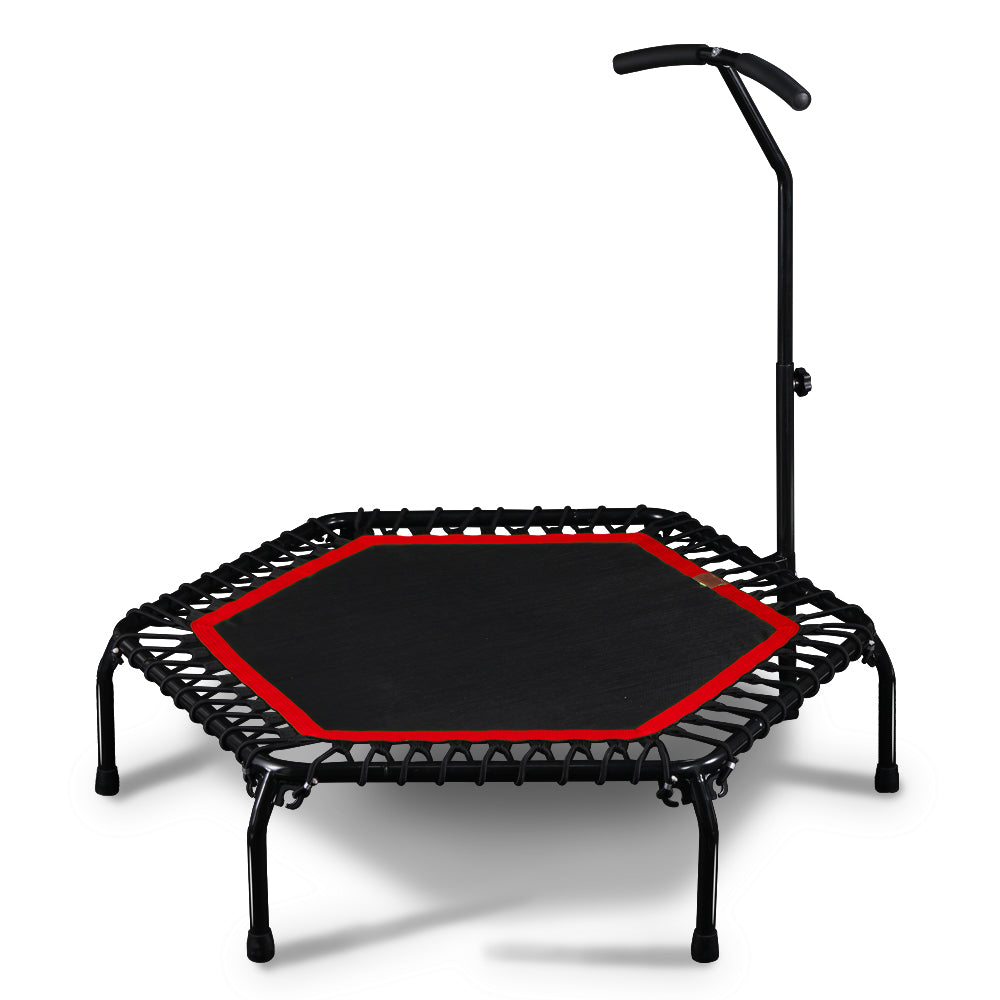 45" Professional Fitness Trampoline Gym Cardio Home Exercise Handrail Rebounder Red Color