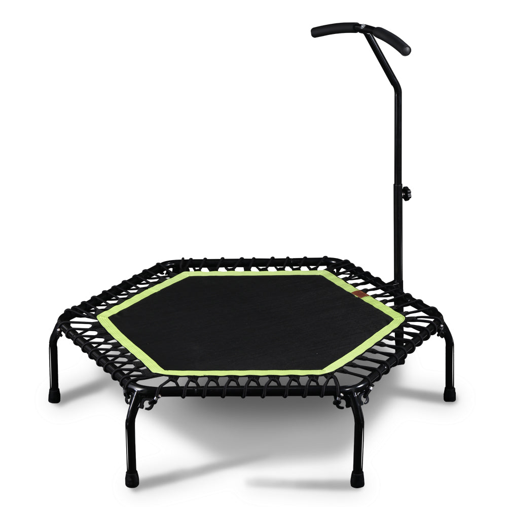 45" Professional Fitness Trampoline Gym Cardio Home Exercise Handrail Rebounder Green Color