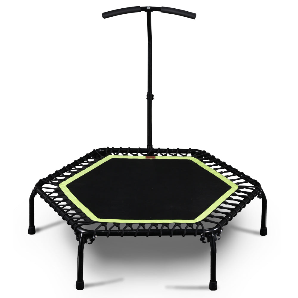 45" Professional Fitness Trampoline Gym Cardio Home Exercise Handrail Rebounder Green Color