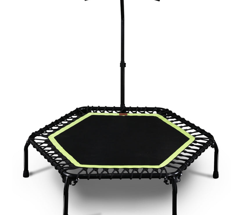 45" Professional Fitness Trampoline Gym Cardio Home Exercise Handrail Rebounder Green Color