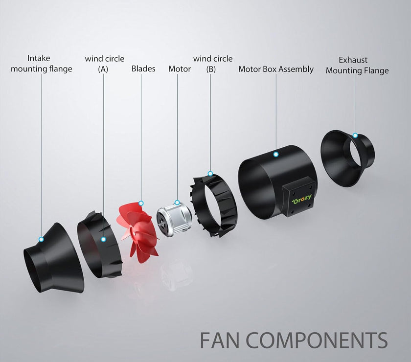 4 Inch Silent Inline Duct Fan with Speed Controller