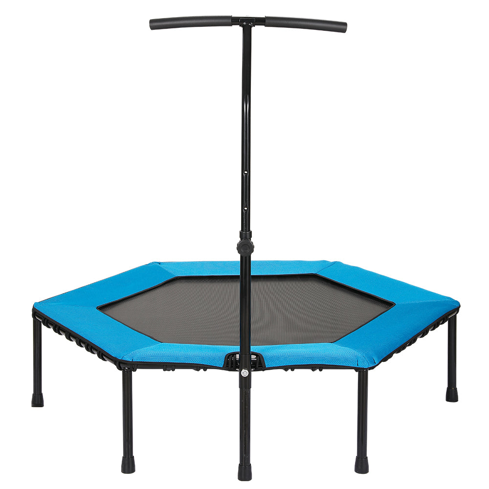 48" Professiona Fitness Trampoline Gym Rebounder Cardio Home Exercise with Blue Soft Cover