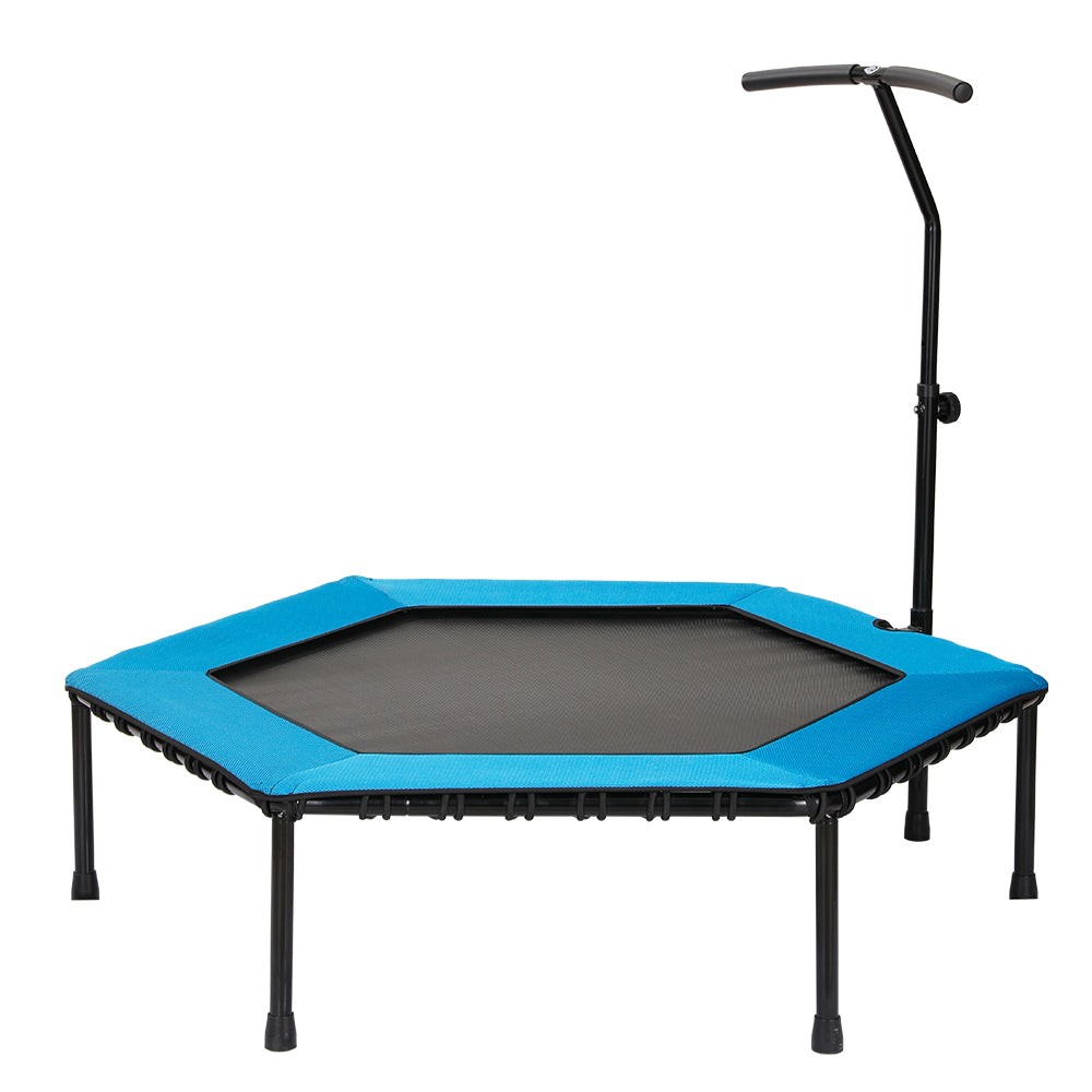 48" Professiona Fitness Trampoline Gym Rebounder Cardio Home Exercise with Blue Soft Cover