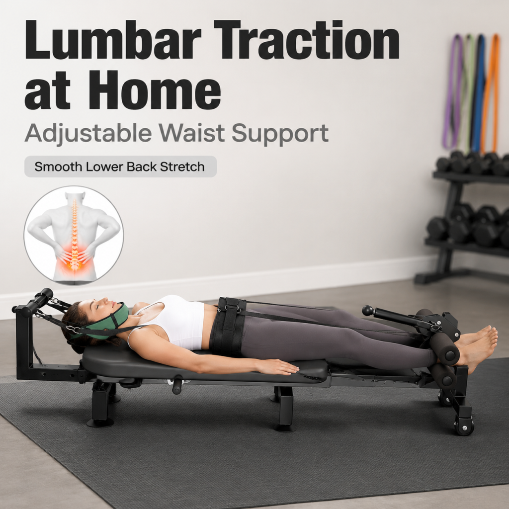 GROZY Cervical Traction Table Neck & Back Stretching Decompression Machine