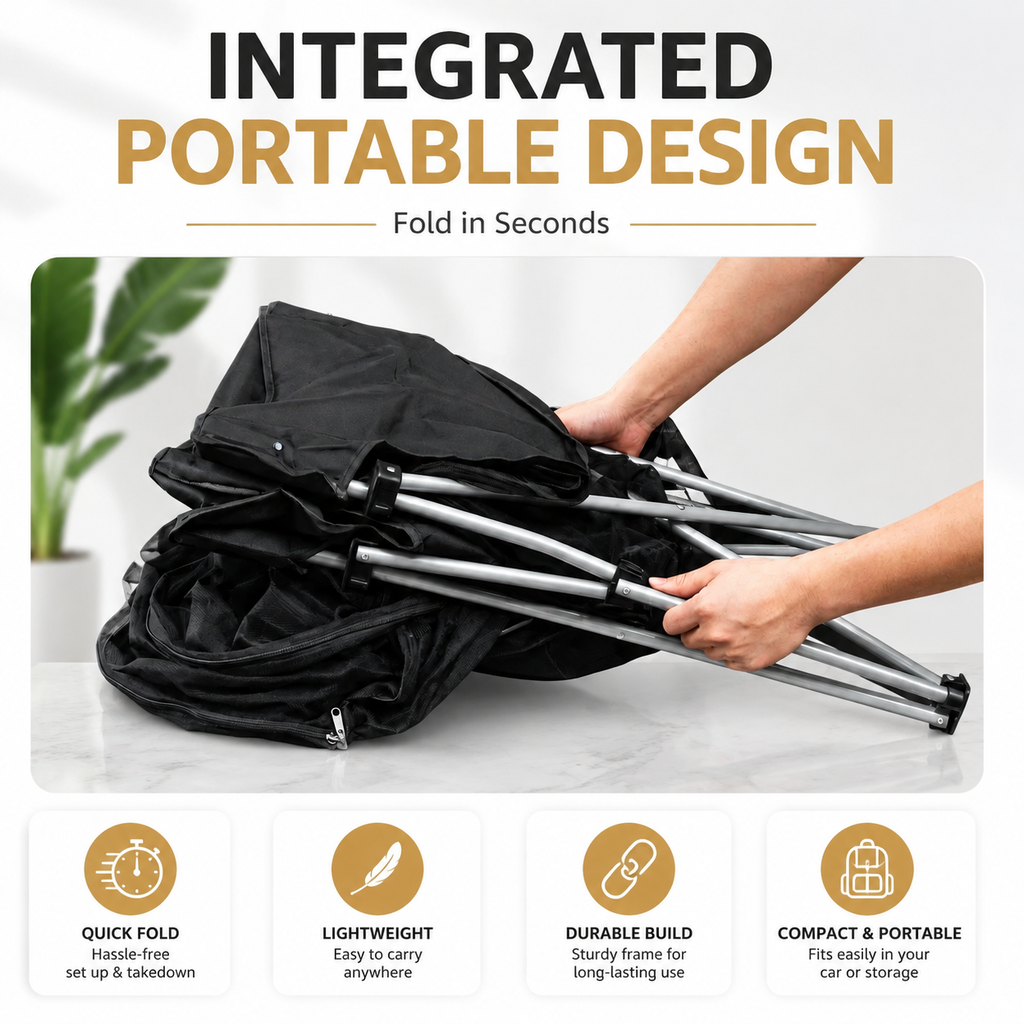 Camping Chair with Canopy Shade and Mosquito Net Folding Outdoor Fishing Beach