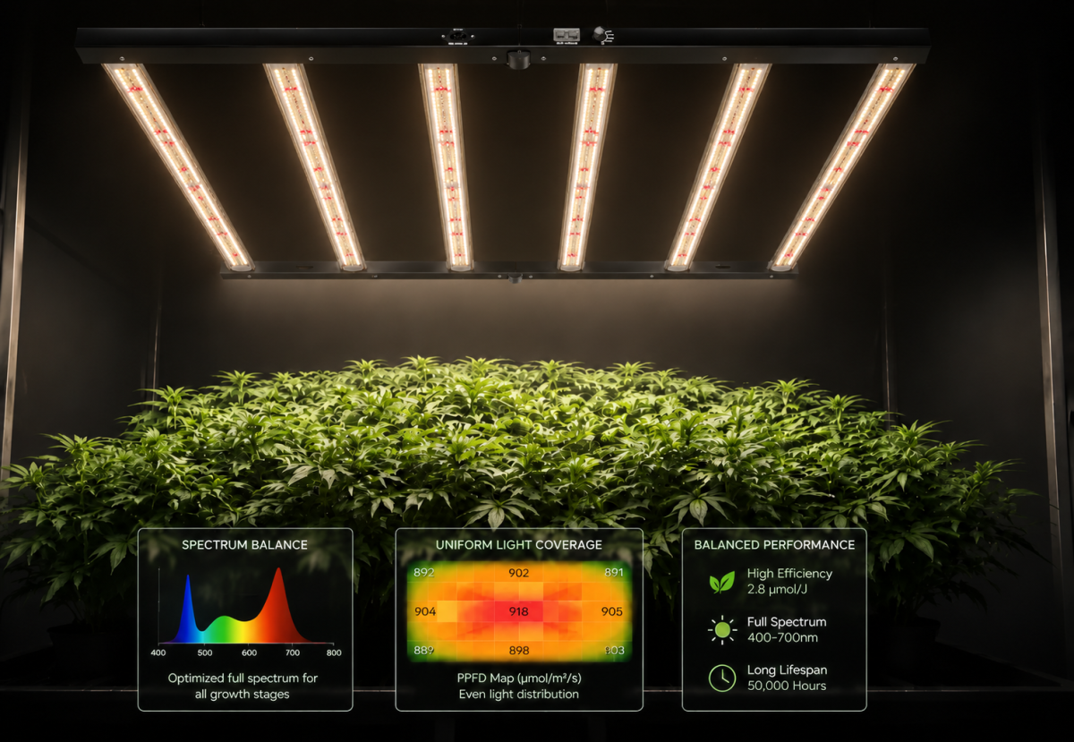 White Light
Balances spectrum quality and coverage.