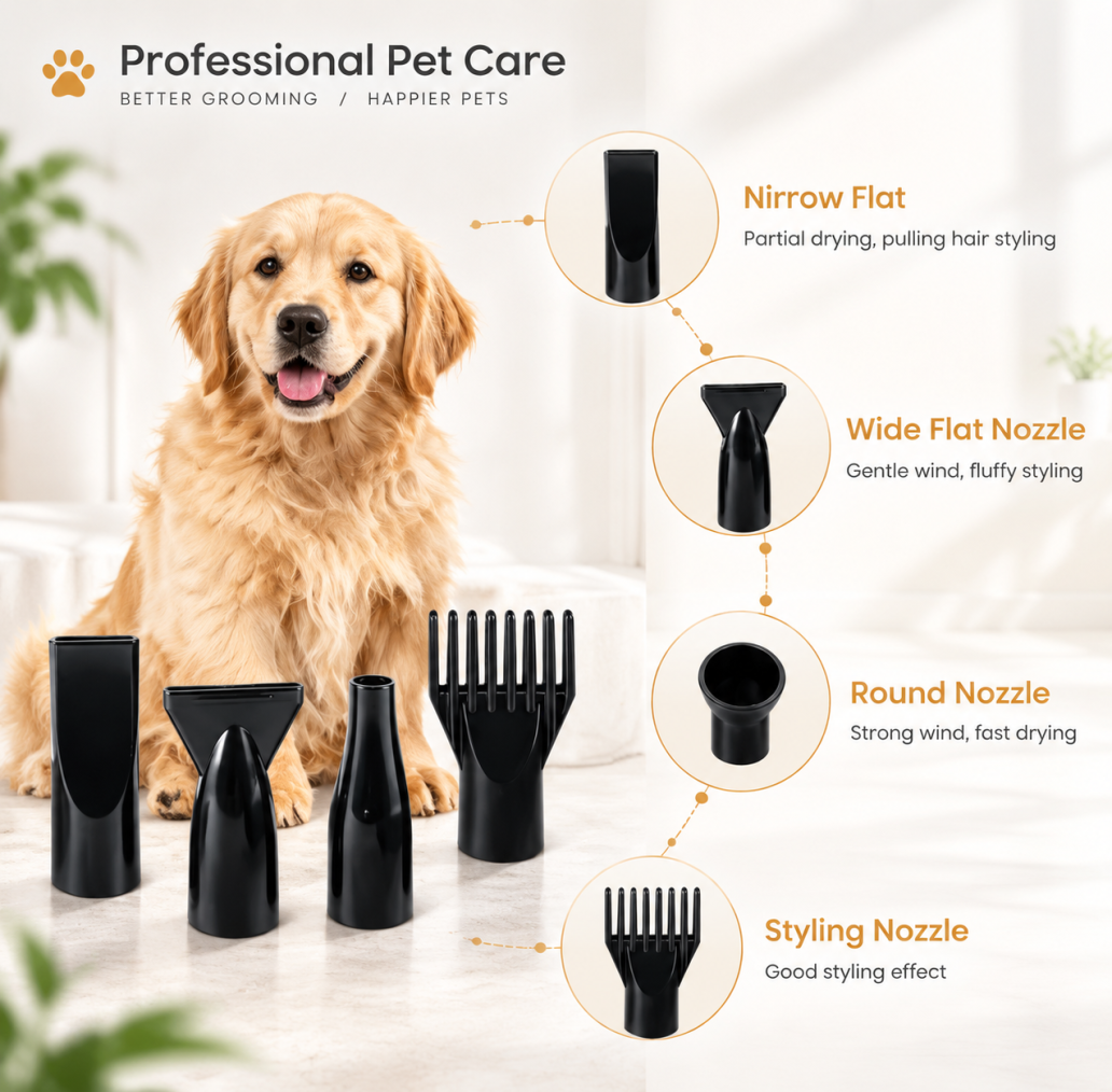 3200W Pet Hair Dryer Hairdryer Dog Cat Grooming Blower Blaster Heater Adjustable