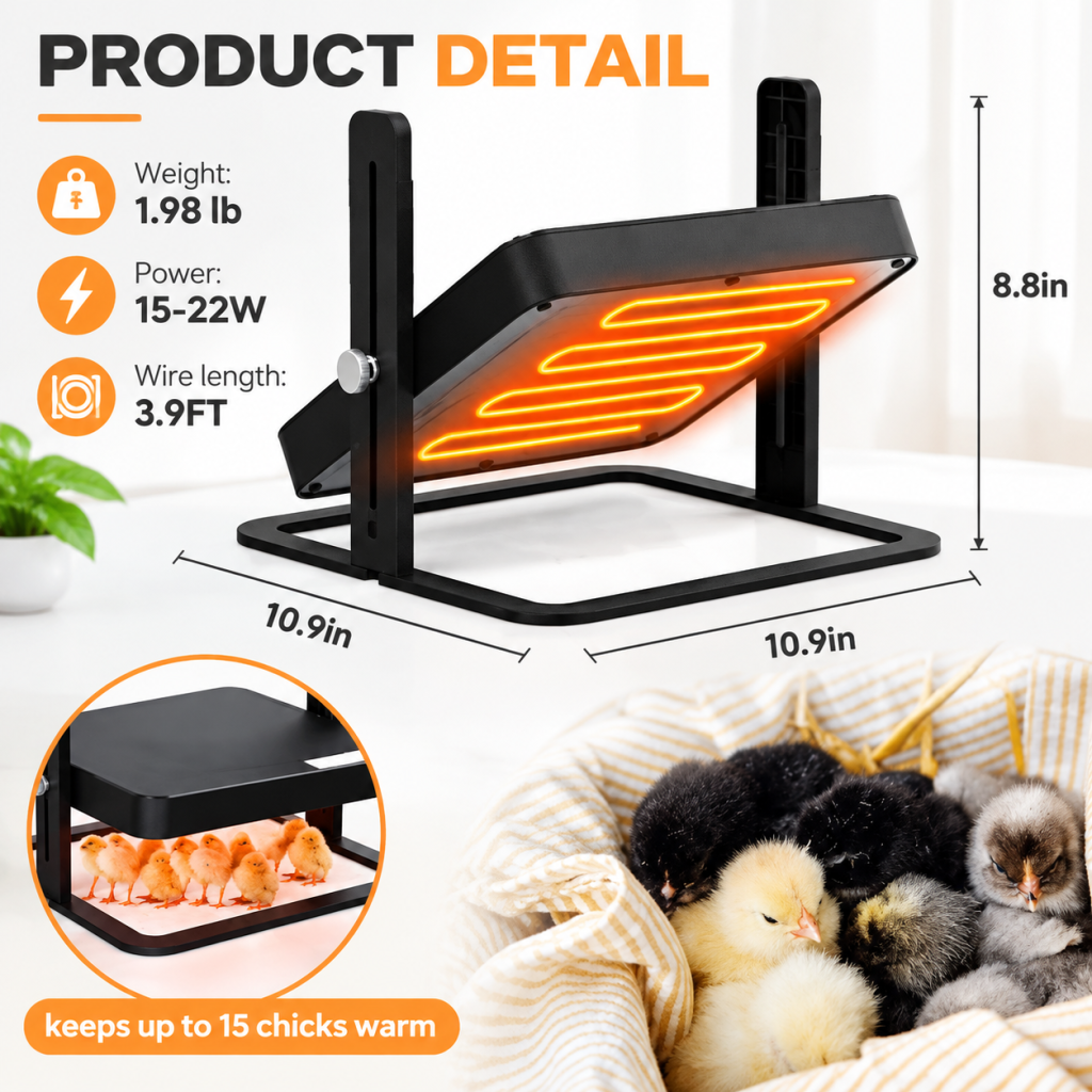 Chick Heating Plate Chicken Coop Heater Poultry Brooder Adjustable Temperature