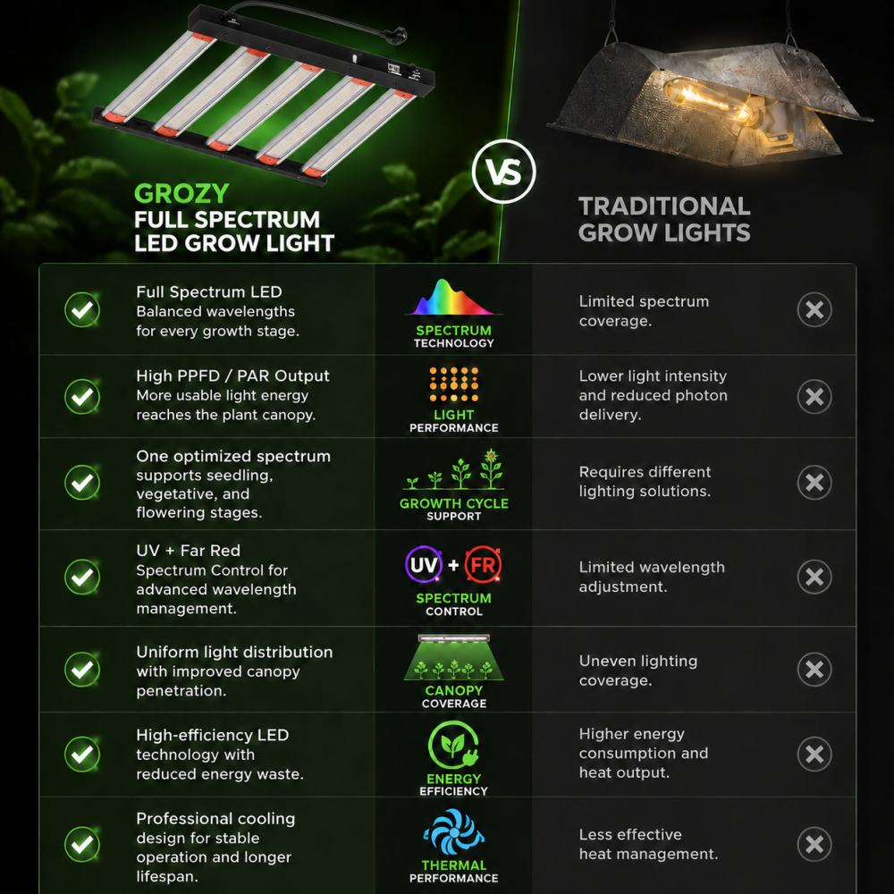 Why Choose GROZY LED Grow Light