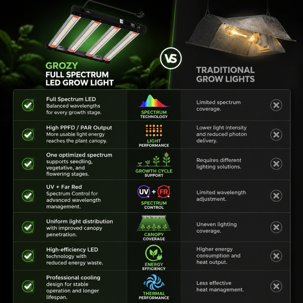 Why Choose GROZY LED Grow Light