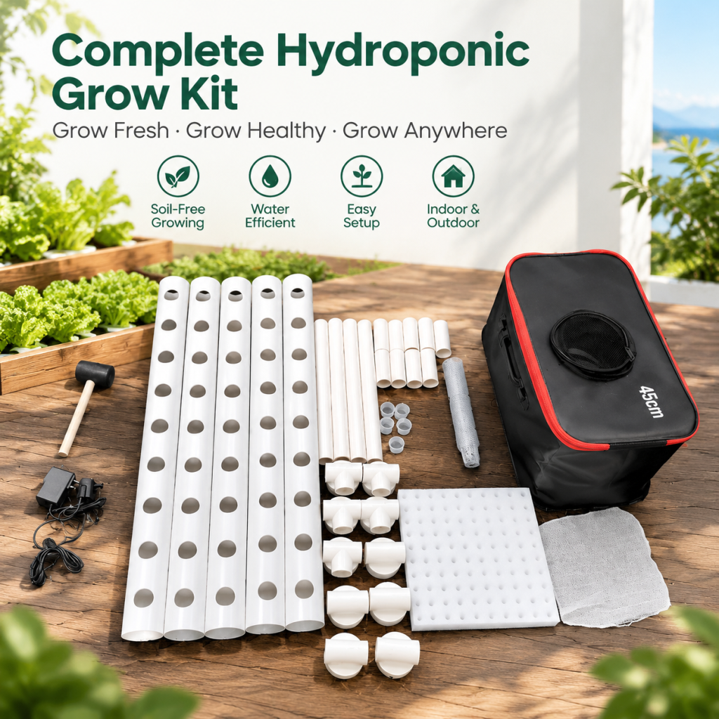 45/90/108/144 Sites Hydroponic NFT Grow System with Timer Water Tank Vegetable Planting Kit