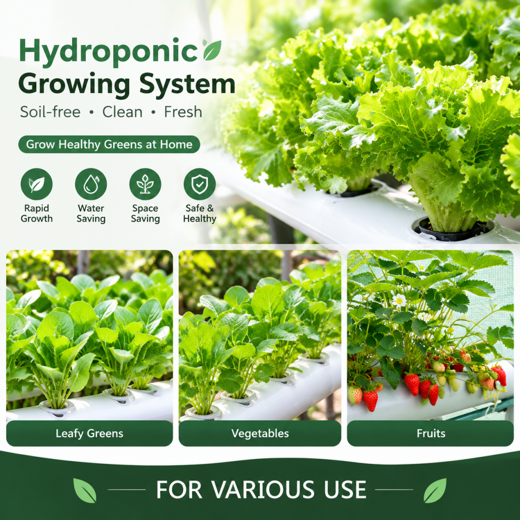 36/72 Plant Sites Aeroponics Hydroponic Grow Kit NFT System for Vegetables & Herbs