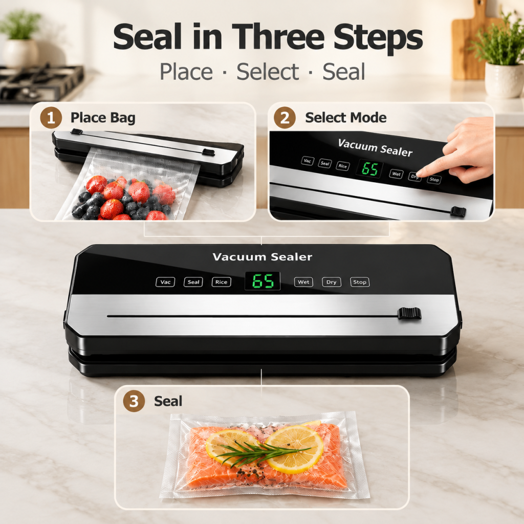 Vacuum Sealer Automatic Sealing Machine Built-in Cutter Starter 50 Free Bags AU