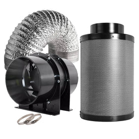 6” Inline Ventilation Fan Kit with Carbon Filter & Ducting System