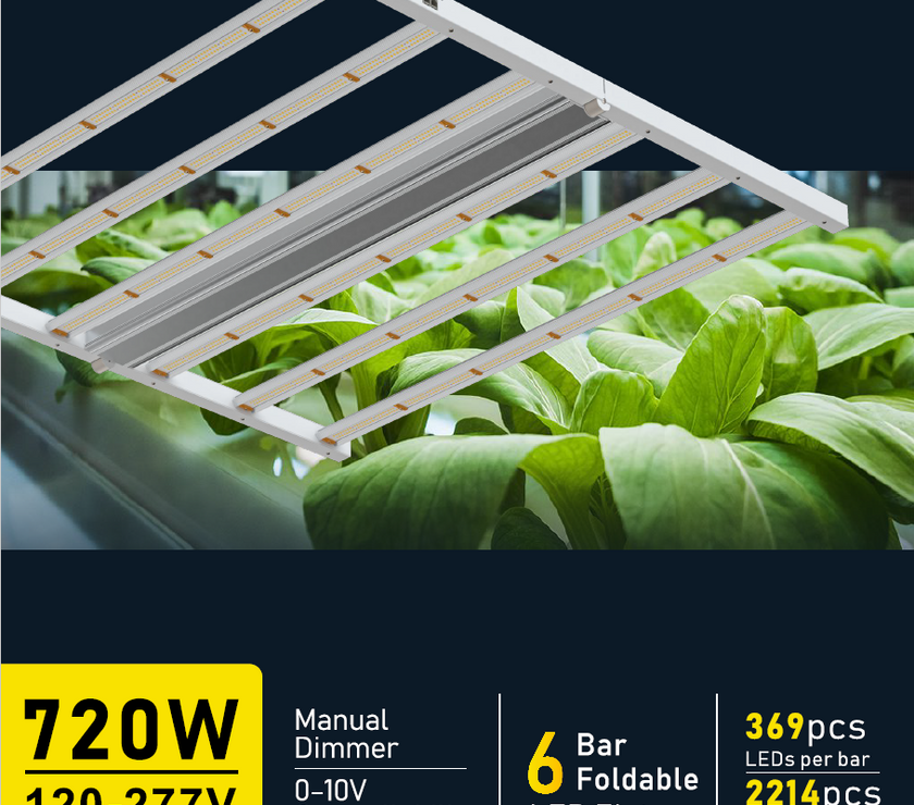 GR-E 720W LED Grow Light Bar Full Spectrum Indoor Growing Flowering Bloom