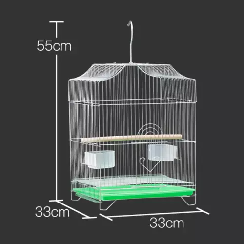 55cm Hanging Parrot Cage Cockatiel Aviary Pet Budgie Metal Frame Small Bird Cage