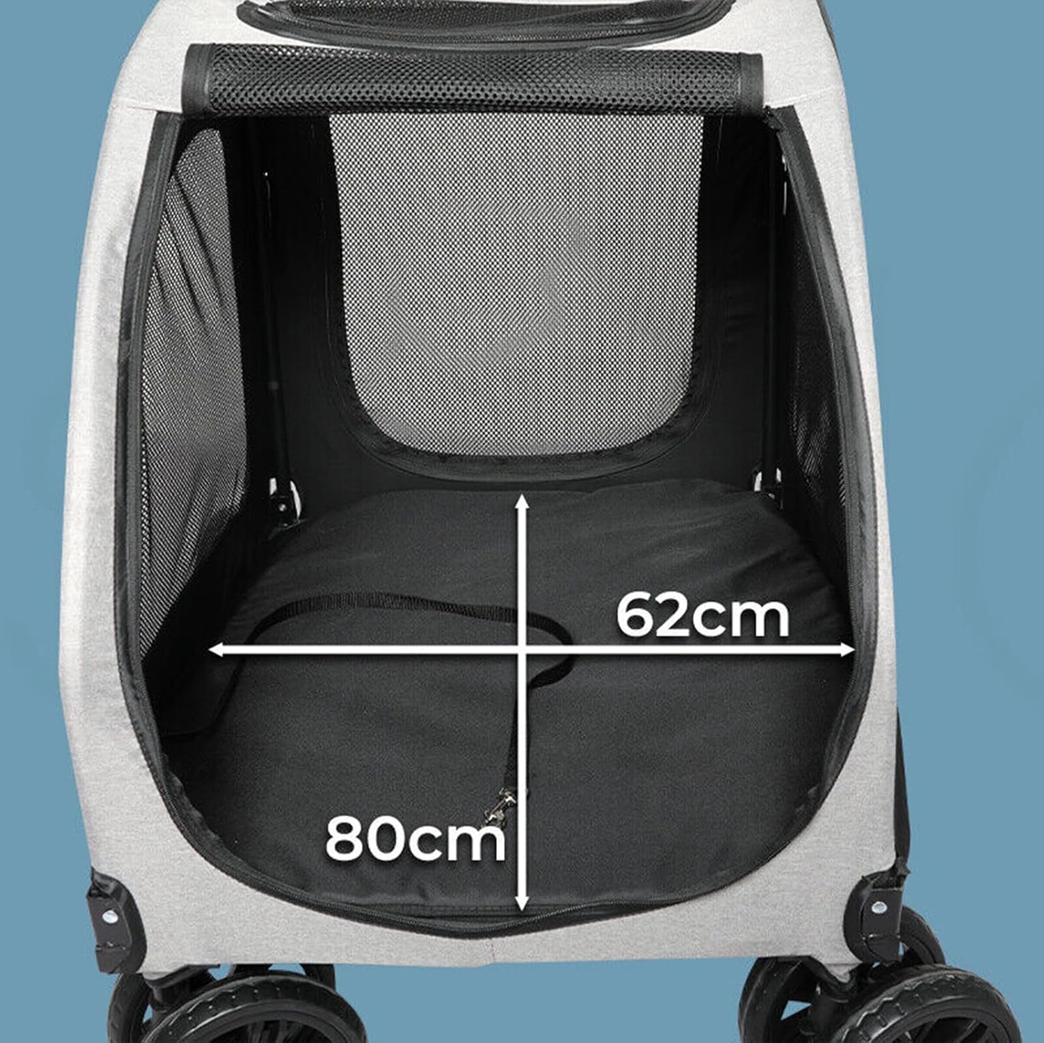 Large Dog Stroller Heavy Duty Pet Pram Doggy Pushchair with Brakes for Extra Large Dogs Jogger Loads up to 50kg