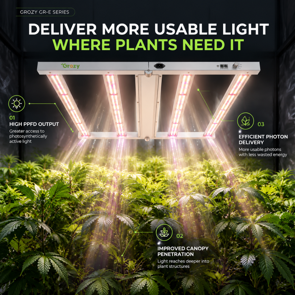 GROZY GR-E 240W 400W 720W 1050W LED Grow Light Bar Hydroponics Commercial Plants