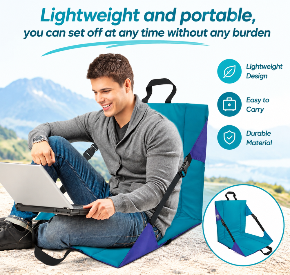 Folded Stadium Seat Cushion Portable Outdoor Camping Sit Mat Concert Beach Chair