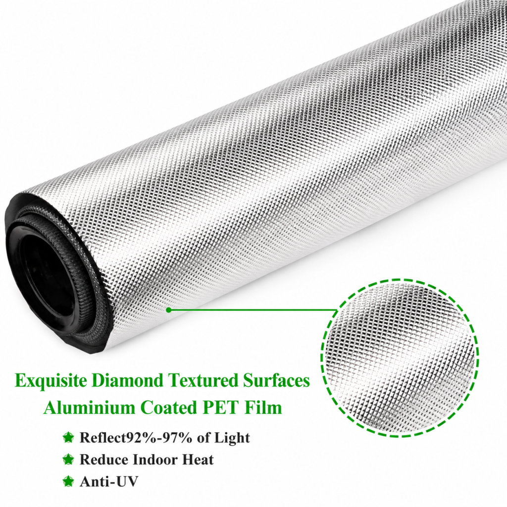 Diamond Silver White Film 6Mil High Reflective for Hydroponics Grow Room