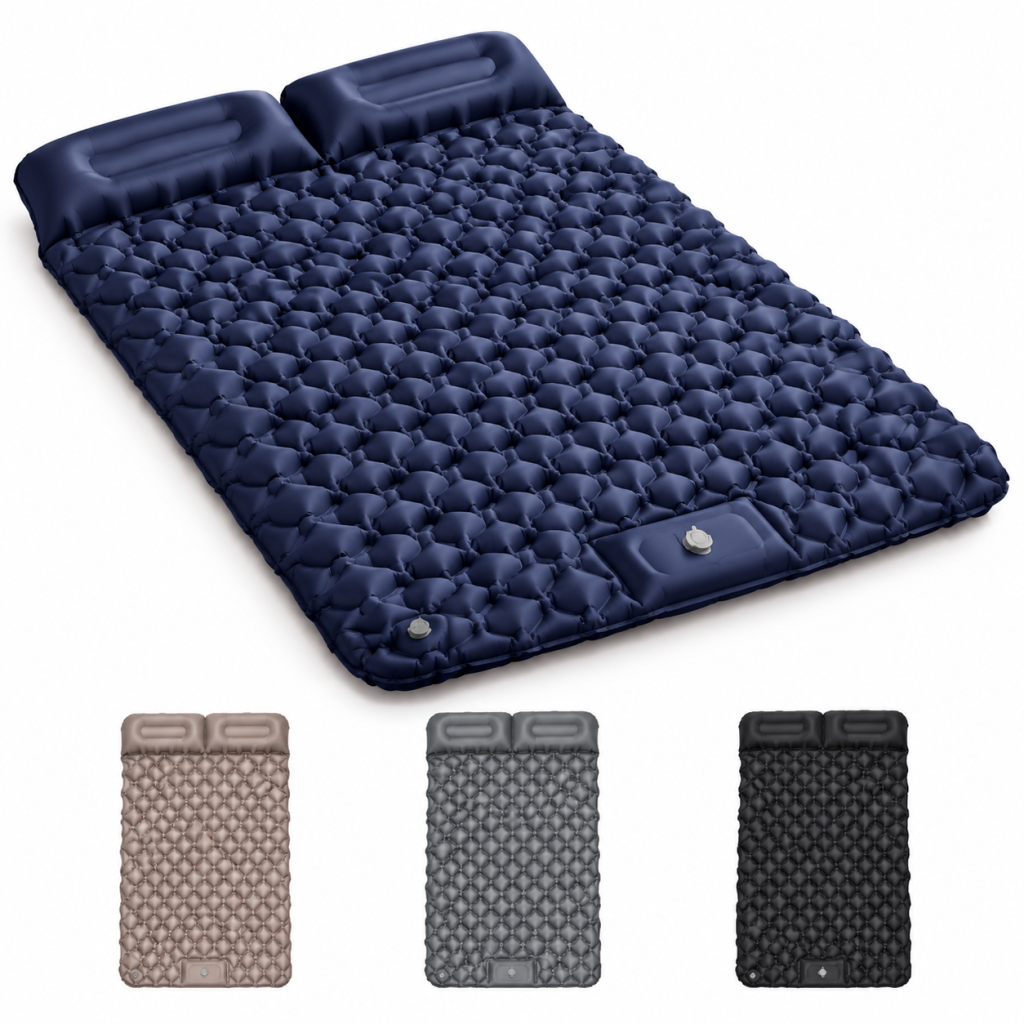Camping Sleeping Pad with Built-in Foot Pump Lightweight Foldable Travel Air Mat