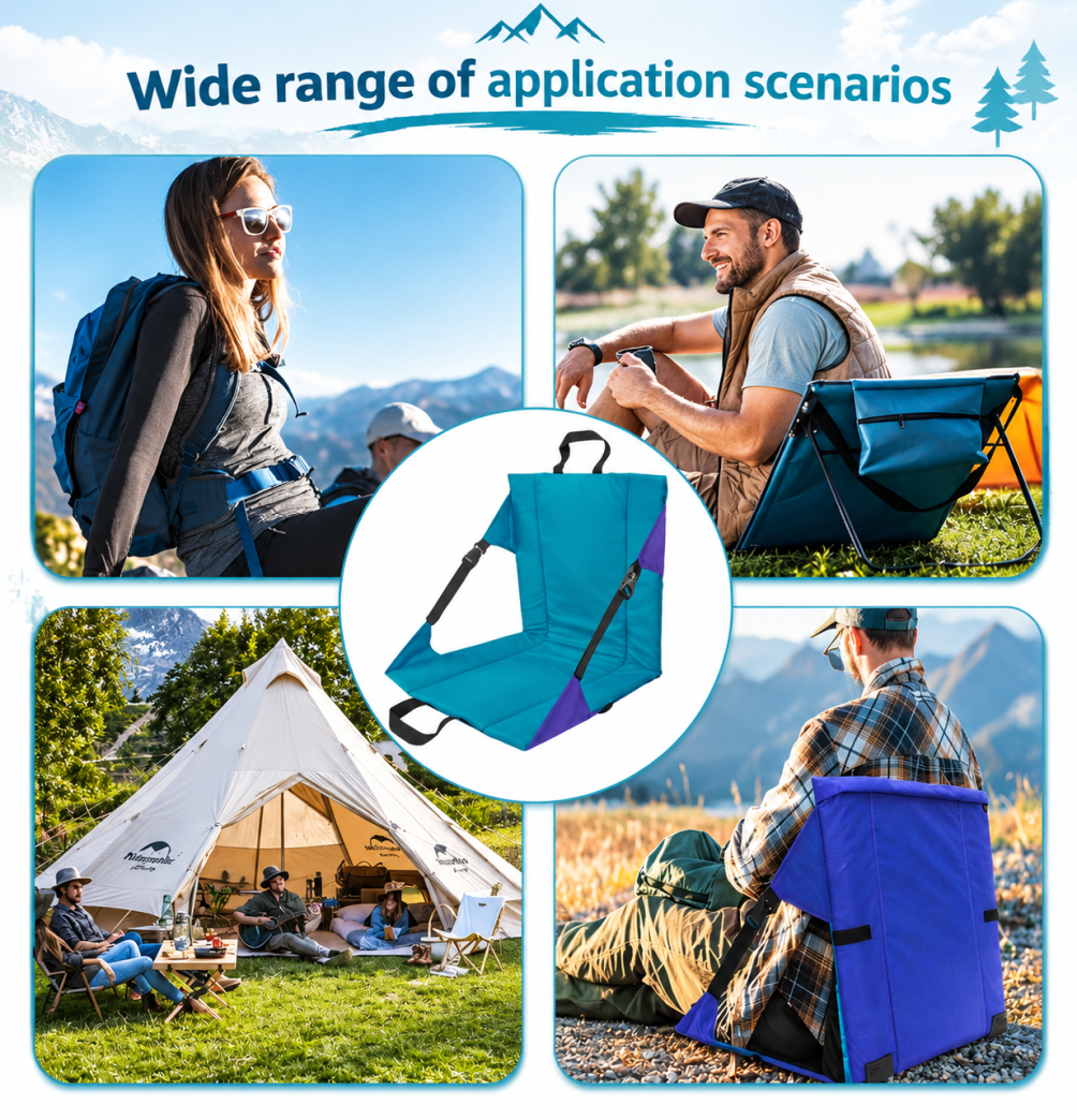Folded Stadium Seat Cushion Portable Outdoor Camping Sit Mat Concert Beach Chair
