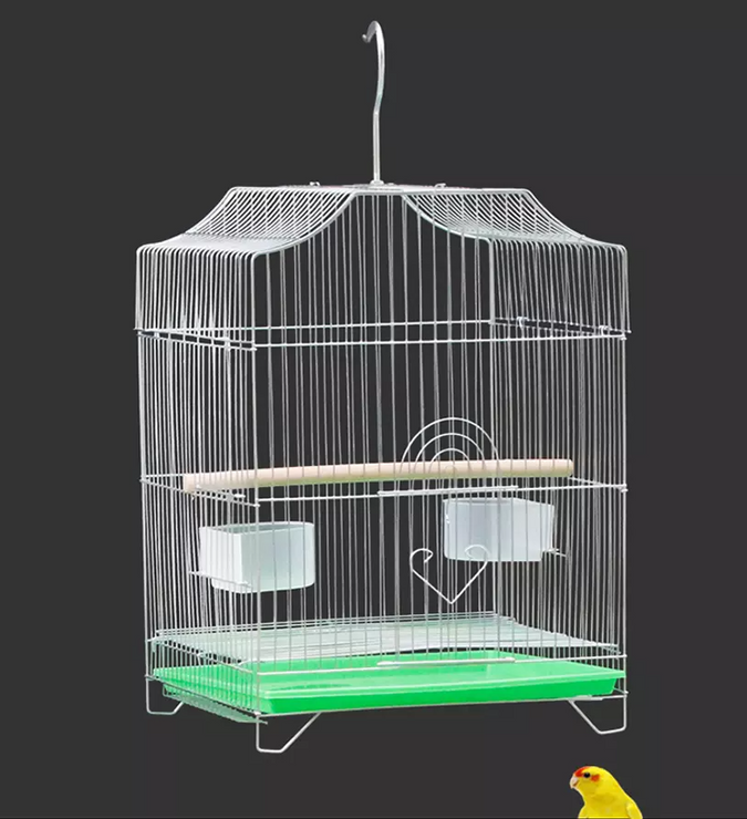 55cm Hanging Parrot Cage Cockatiel Aviary Pet Budgie Metal Frame Smal