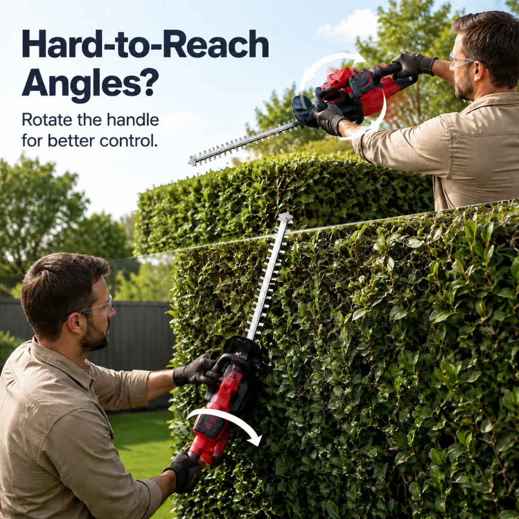 Brushless Cordless Hedge Trimmer, 24-In Dual-Action Blade, 3/4-In Cutting Capacity, Charger Included, Battery Not Included