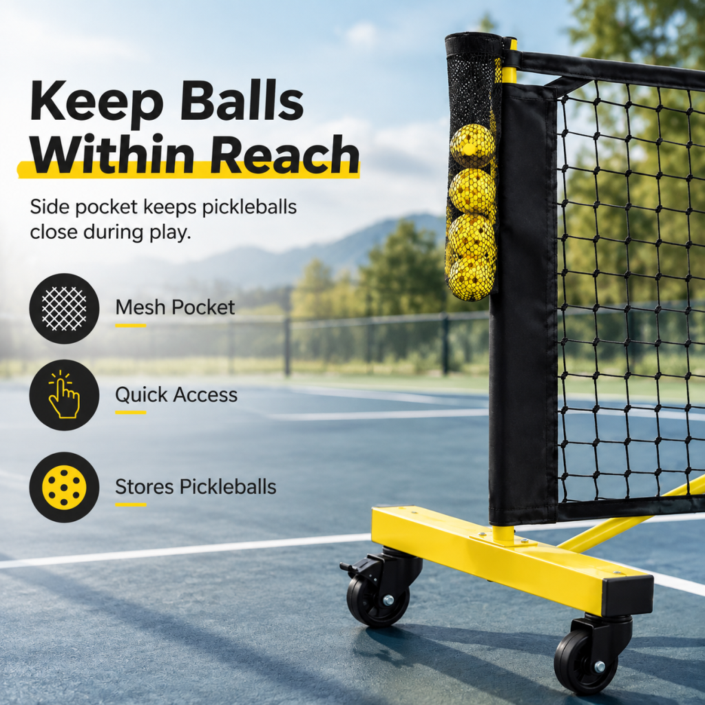 6.7M Full Portable Pickleball Net Lightweight Easy Setup Indoor Outdoor Backyard
