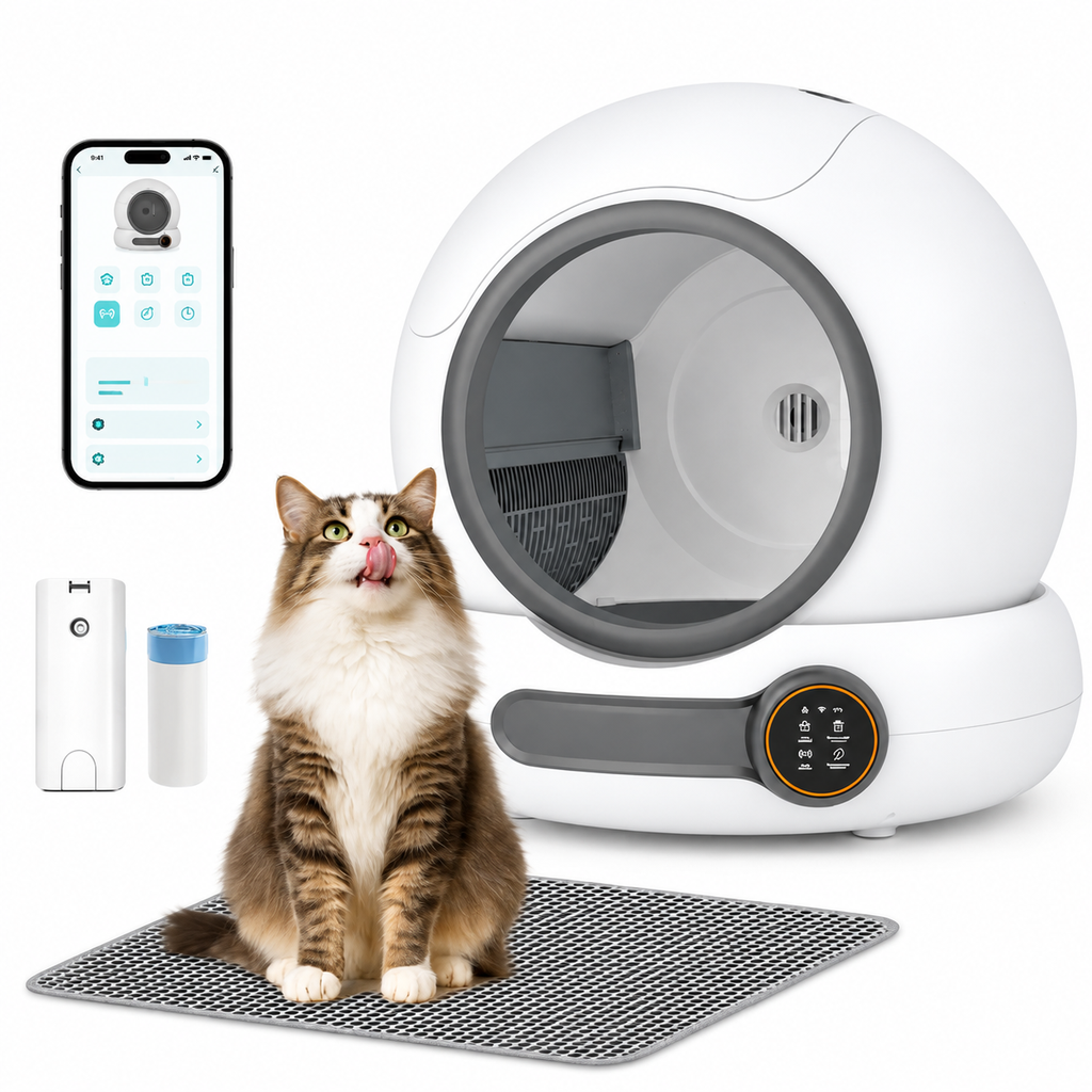 FURRAW Smart Automatic Cat Litter Box Self-Cleaning Deodorization APP Control