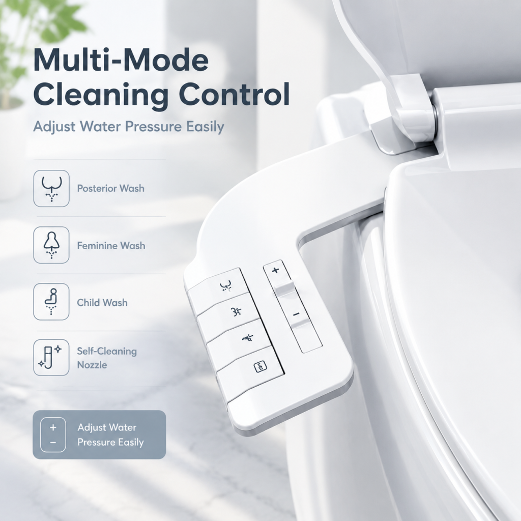 Non‑Electric Bidet Toilet Attachment Kit Dual Nozzle Self‑Cleaning Bathroom