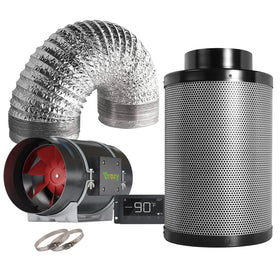 Grow Tent Ventilation System with Temperature & Humidity Control