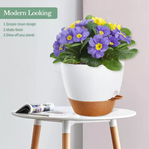 9/10/12 inch 3PCS Self Watering Planters Kit Indoor Garden Plants Flower Pots