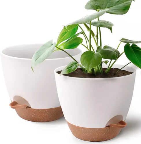9/10/12 inch 3PCS Self Watering Planters Kit Indoor Garden Plants Flower Pots
