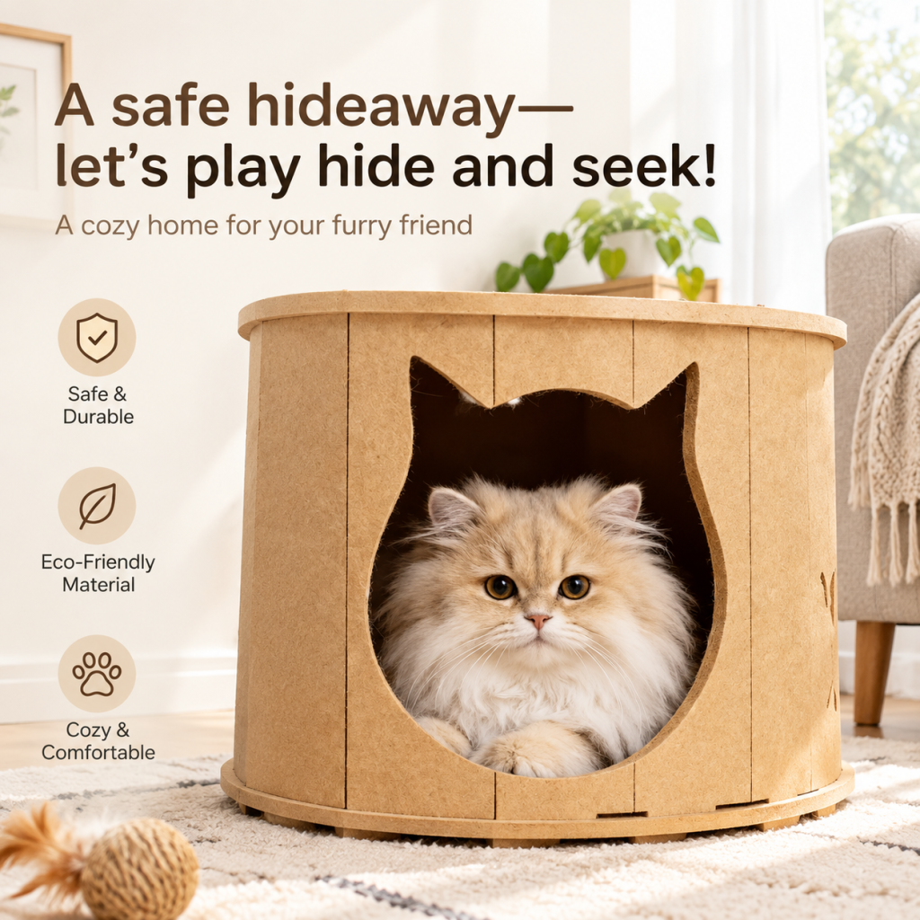Felt Cat Cave Bed Pet Nest Hideout Kittens Tube Foldable Interactive Play Toy